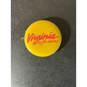 Vintage Virginia is for lovers button pin.